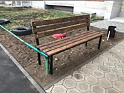 Скамейка со спинкой под бетон на 2 метра Арт. Ск - 8
